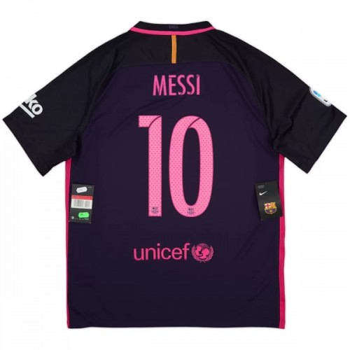 Virallinen Fanipaita Barcelona Messi 10 2016-17 Retro Vieraspelipaita - Miesten Virallinen Fanipaita Barcelona Messi 10 2016-17 Retro Vieraspelipaita - Miesten