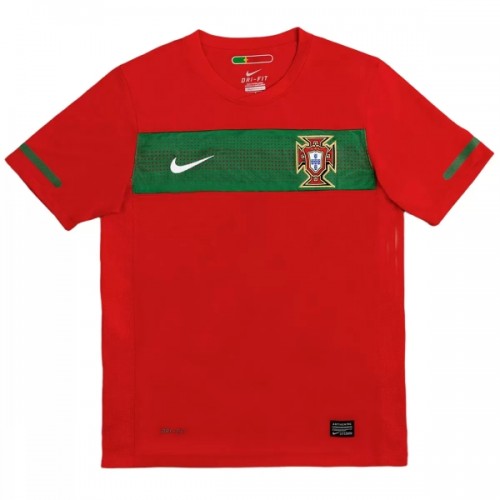 Virallinen Fanipaita Portugali 2010 Retro Kotipelipaita - Miesten Virallinen Fanipaita Portugali 2010 Retro Kotipelipaita - Miesten