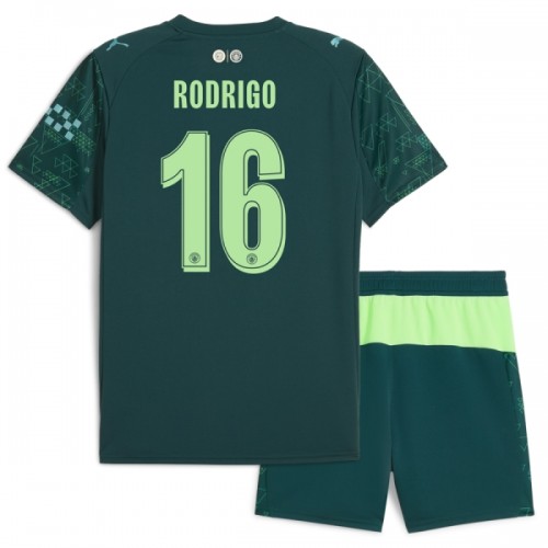 Virallinen Fanipaita + Shortsit Manchester City Rodrigo 16 Ea Sport Neljäs Pelipaita 2025-26 - Lasten Virallinen Fanipaita + Shortsit Manchester City Rodrigo 16 Ea Sport Neljäs Pelipaita 2025-26 - Lasten