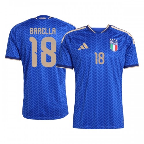 Virallinen Fanipaita Italia Barella 18 Kotipelipaita MM-Kisat 2026 - Miesten Virallinen Fanipaita Italia Barella 18 Kotipelipaita MM-Kisat 2026 - Miesten