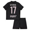 Virallinen Fanipaita + Shortsit Paris Saint-Germain Vitinha 17 Jordan Neljäs Pelipaita 2025-26 - Lasten