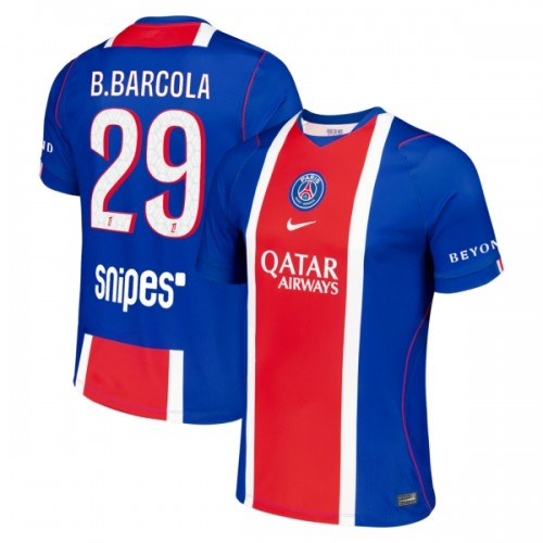 Virallinen Fanipaita Paris Saint-Germain Bradley Barcola 29 Kotipelipaita 2026-27 - Miesten Virallinen Fanipaita Paris Saint-Germain Bradley Barcola 29 Kotipelipaita 2026-27 - Miesten