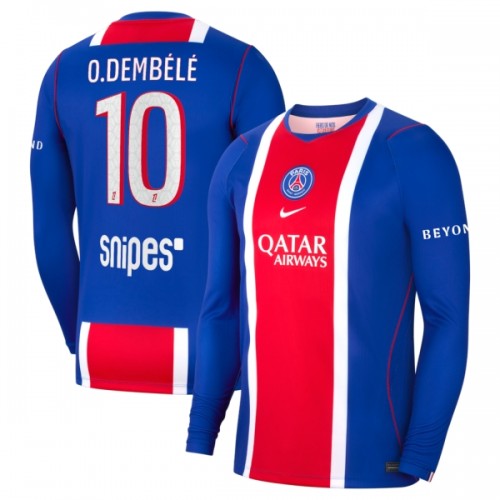 Virallinen Fanipaita Pitkähihainen Paris Saint-Germain O. Dembele 10 Kotipelipaita 2026-27 - Miesten Virallinen Fanipaita Pitkähihainen Paris Saint-Germain O. Dembele 10 Kotipelipaita 2026-27 - Miesten