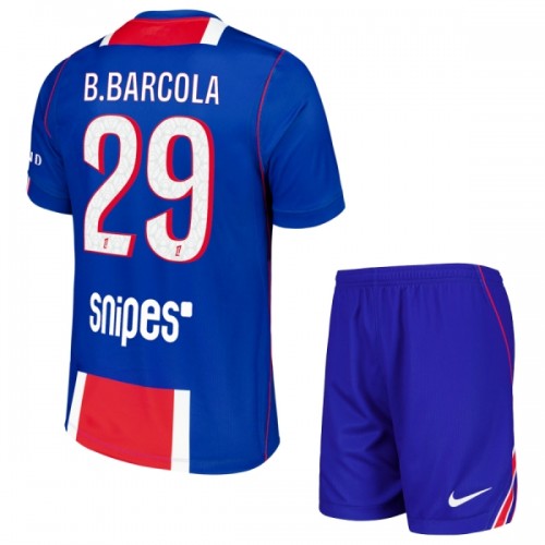 Virallinen Fanipaita + Shortsit Paris Saint-Germain Bradley Barcola 29 Kotipelipaita 2026-27 - Lasten Virallinen Fanipaita + Shortsit Paris Saint-Germain Bradley Barcola 29 Kotipelipaita 2026-27 - Lasten