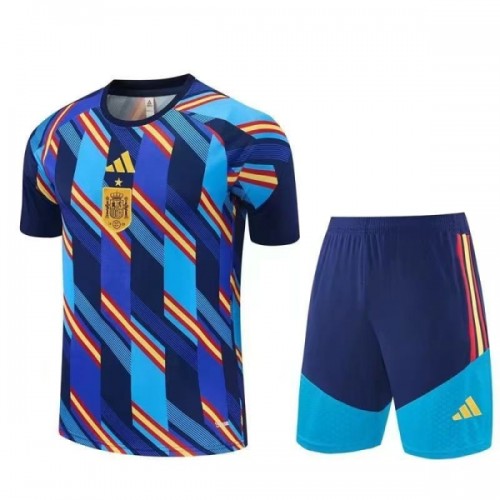 Virallinen Fanipaita + Shortsit Espanja Pre-Match MM-Kisat 2026 - Lasten Virallinen Fanipaita + Shortsit Espanja Pre-Match MM-Kisat 2026 - Lasten