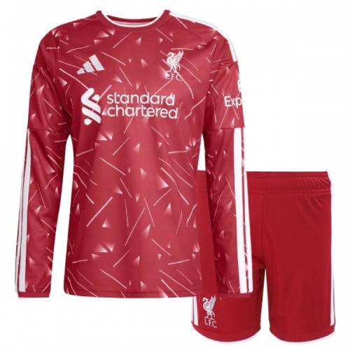 Virallinen Fanipaita + Shortsit Pitkähihainen Liverpool Kotipelipaita 2026-27 - Lasten Virallinen Fanipaita + Shortsit Pitkähihainen Liverpool Kotipelipaita 2026-27 - Lasten
