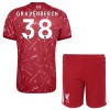Virallinen Fanipaita + Shortsit Liverpool Gravenberch 38 Kotipelipaita 2026-27 - Lasten Virallinen Fanipaita + Shortsit Liverpool Gravenberch 38 Kotipelipaita 2026-27 - Lasten