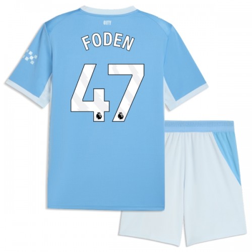 Virallinen Fanipaita + Shortsit Manchester City Foden 47 Kotipelipaita 2026-27 - Lasten Virallinen Fanipaita + Shortsit Manchester City Foden 47 Kotipelipaita 2026-27 - Lasten