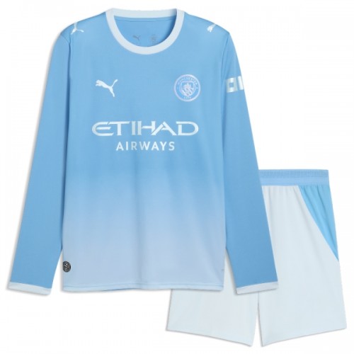 Virallinen Fanipaita + Shortsit Pitkähihainen Manchester City Kotipelipaita 2026-27 - Lasten Virallinen Fanipaita + Shortsit Pitkähihainen Manchester City Kotipelipaita 2026-27 - Lasten