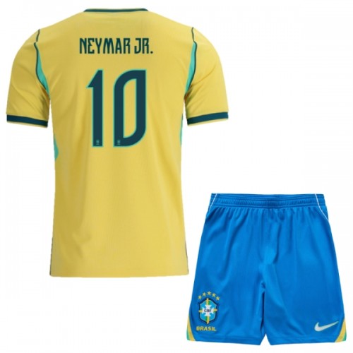 Virallinen Fanipaita + Shortsit Brasilia Neymar JR 10 Kotipelipaita MM-Kisat 2026 - Lasten Virallinen Fanipaita + Shortsit Brasilia Neymar JR 10 Kotipelipaita MM-Kisat 2026 - Lasten