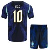 Virallinen Fanipaita + Shortsit Brasilia Pele 10 Vieraspelipaita MM-Kisat 2026 - Lasten
