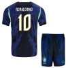 Virallinen Fanipaita + Shortsit Brasilia Ronaldinho 10 Vieraspelipaita MM-Kisat 2026 - Lasten