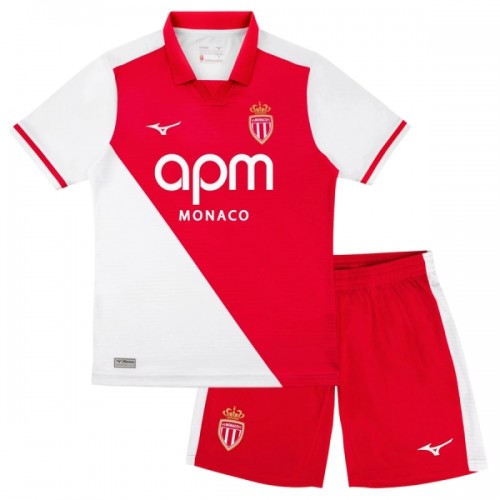 Virallinen Fanipaita + Shortsit AS Monaco Kotipelipaita 2026-27 - Lasten Virallinen Fanipaita + Shortsit AS Monaco Kotipelipaita 2026-27 - Lasten