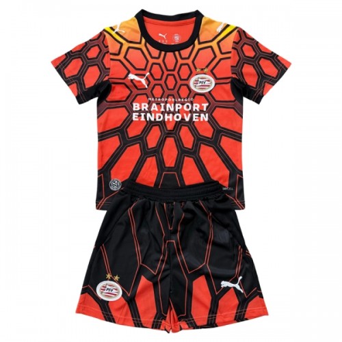 Virallinen Fanipaita + Shortsit Maalivahdin PSV Eindhoven 2026-27 Oranssi - Lasten Virallinen Fanipaita + Shortsit Maalivahdin PSV Eindhoven 2026-27 Oranssi - Lasten