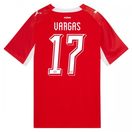 Virallinen Fanipaita Sveitsi Vargas 17 Kotipelipaita MM-Kisat 2026 - Miesten Virallinen Fanipaita Sveitsi Vargas 17 Kotipelipaita MM-Kisat 2026 - Miesten