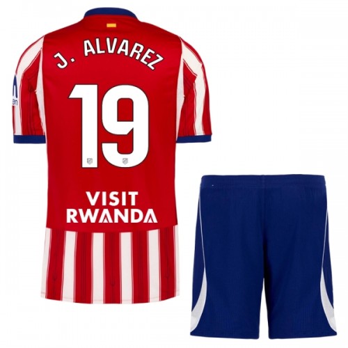 Virallinen Fanipaita + Shortsit Atlético Madrid J. Alvarez 19 Kotipelipaita 2026-27 - Lasten Virallinen Fanipaita + Shortsit Atlético Madrid J. Alvarez 19 Kotipelipaita 2026-27 - Lasten