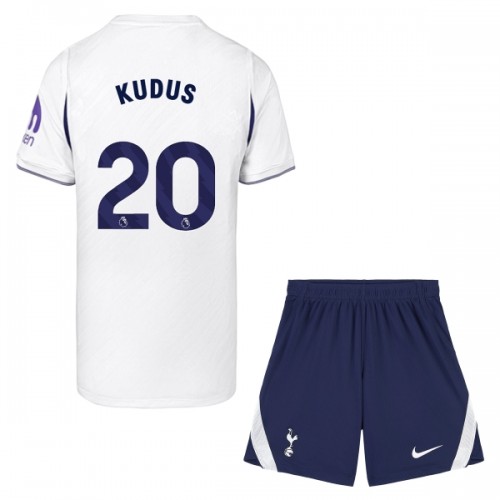Virallinen Fanipaita + Shortsit Tottenham Hotspur Kudus 20 Kotipelipaita 2026-27 - Lasten Virallinen Fanipaita + Shortsit Tottenham Hotspur Kudus 20 Kotipelipaita 2026-27 - Lasten