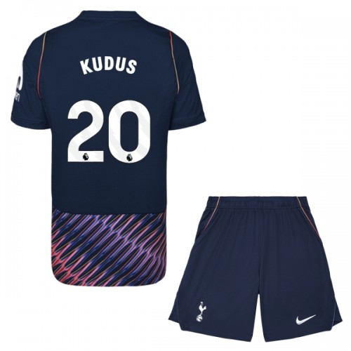 Virallinen Fanipaita + Shortsit Tottenham Hotspur Kudus 20 Vieraspelipaita 2026-27 - Lasten Virallinen Fanipaita + Shortsit Tottenham Hotspur Kudus 20 Vieraspelipaita 2026-27 - Lasten