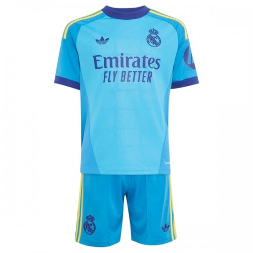 Virallinen Fanipaita + Shortsit Maalivahdin Real Madrid Vieraspelipaita 2026-27 - Lasten Virallinen Fanipaita + Shortsit Maalivahdin Real Madrid Vieraspelipaita 2026-27 - Lasten