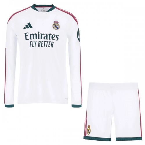 Virallinen Fanipaita + Shortsit Pitkähihainen Real Madrid Kotipelipaita 2026-27 - Lasten Virallinen Fanipaita + Shortsit Pitkähihainen Real Madrid Kotipelipaita 2026-27 - Lasten