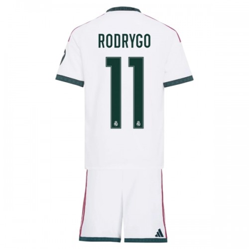 Virallinen Fanipaita + Shortsit Real Madrid Rodrygo 11 Kotipelipaita 2026-27 - Lasten Virallinen Fanipaita + Shortsit Real Madrid Rodrygo 11 Kotipelipaita 2026-27 - Lasten