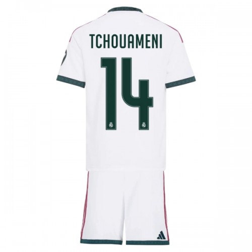 Virallinen Fanipaita + Shortsit Real Madrid Tchouameni 14 Kotipelipaita 2026-27 - Lasten Virallinen Fanipaita + Shortsit Real Madrid Tchouameni 14 Kotipelipaita 2026-27 - Lasten