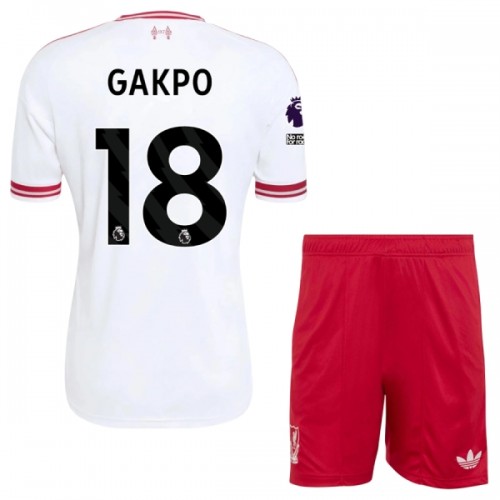 Virallinen Fanipaita + Shortsit Liverpool Gakpo 18 Vieraspelipaita 2026-27 - Lasten Virallinen Fanipaita + Shortsit Liverpool Gakpo 18 Vieraspelipaita 2026-27 - Lasten