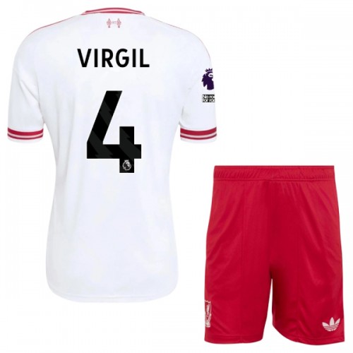 Virallinen Fanipaita + Shortsit Liverpool Virgil 4 Vieraspelipaita 2026-27 - Lasten Virallinen Fanipaita + Shortsit Liverpool Virgil 4 Vieraspelipaita 2026-27 - Lasten