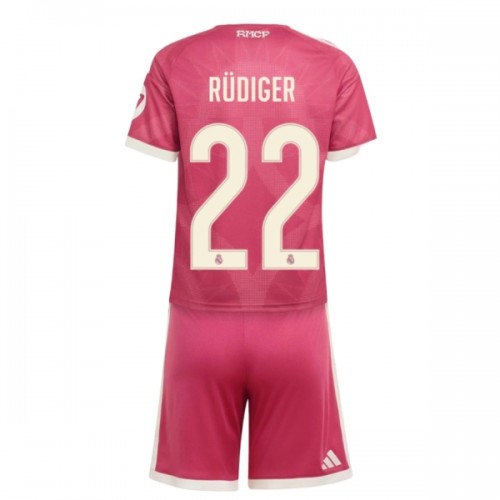 Virallinen Fanipaita + Shortsit Real Madrid Rudiger 22 Kolmas Pelipaita 2026-27 - Lasten Virallinen Fanipaita + Shortsit Real Madrid Rudiger 22 Kolmas Pelipaita 2026-27 - Lasten