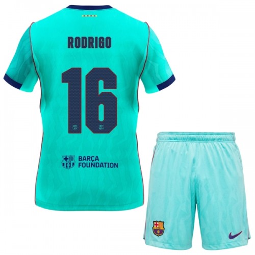 Virallinen Fanipaita + Shortsit FC Barcelona Rodrigo 16 Kolmas Pelipaita 2026-27 - Lasten Virallinen Fanipaita + Shortsit FC Barcelona Rodrigo 16 Kolmas Pelipaita 2026-27 - Lasten