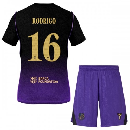 Virallinen Fanipaita + Shortsit FC Barcelona Rodrigo 16 Vieraspelipaita 2026-27 - Lasten Virallinen Fanipaita + Shortsit FC Barcelona Rodrigo 16 Vieraspelipaita 2026-27 - Lasten