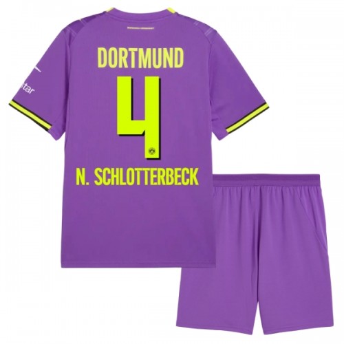 Virallinen Fanipaita + Shortsit Borussia Dortmund N. Schlotterbeck 4 Kolmas Pelipaita 2026-27 - Lasten Virallinen Fanipaita + Shortsit Borussia Dortmund N. Schlotterbeck 4 Kolmas Pelipaita 2026-27 - Lasten