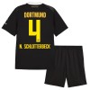 Virallinen Fanipaita + Shortsit Borussia Dortmund N. Schlotterbeck 4 Vieraspelipaita 2026-27 - Lasten Virallinen Fanipaita + Shortsit Borussia Dortmund N. Schlotterbeck 4 Vieraspelipaita 2026-27 - Lasten