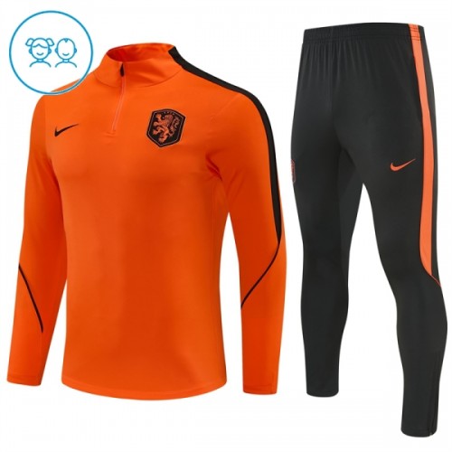 Alankomaat Training Huppari 2026-27 Neljännes Zip Oranssi - Lasten Alankomaat Training Huppari 2026-27 Neljännes Zip Oranssi - Lasten