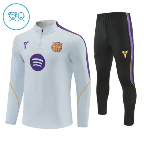 Barcelona Training Huppari 2026-27 Neljännes Zip Valkoinen - Lasten Barcelona Training Huppari 2026-27 Neljännes Zip Valkoinen - Lasten