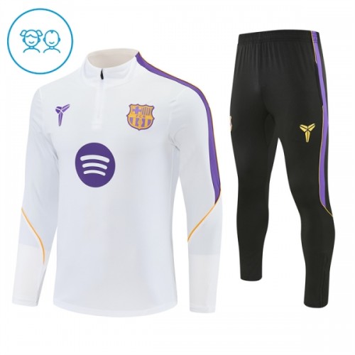 Barcelona Training Huppari 2026-27 Neljännes Zip Valkoinen - Lasten Barcelona Training Huppari 2026-27 Neljännes Zip Valkoinen - Lasten