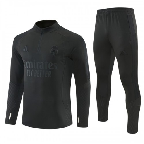 Real Madrid Training Huppari 2026-27 Neljännes Zip Musta - Miesten Real Madrid Training Huppari 2026-27 Neljännes Zip Musta - Miesten