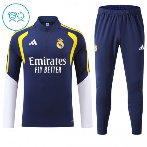 Real Madrid Training Huppari 2026-27 Neljännes Zip Sininen - Lasten Real Madrid Training Huppari 2026-27 Neljännes Zip Sininen - Lasten