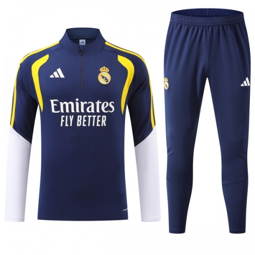 Real Madrid Training Huppari 2026-27 Neljännes Zip Sininen - Miesten Real Madrid Training Huppari 2026-27 Neljännes Zip Sininen - Miesten