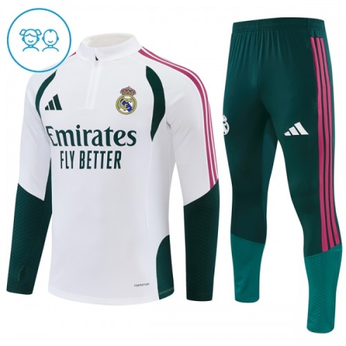Real Madrid Training Huppari 2026-27 Neljännes Zip Valkoinen - Lasten Real Madrid Training Huppari 2026-27 Neljännes Zip Valkoinen - Lasten