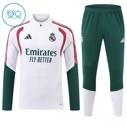 Real Madrid Training Huppari 2026-27 Neljännes Zip Valkoinen - Lasten Real Madrid Training Huppari 2026-27 Neljännes Zip Valkoinen - Lasten