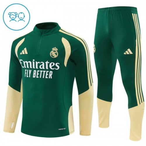 Real Madrid Training Huppari 2026-27 Neljännes Zip Vihreä - Lasten Real Madrid Training Huppari 2026-27 Neljännes Zip Vihreä - Lasten