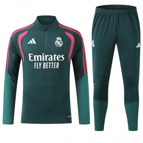 Real Madrid Training Huppari 2026-27 Neljännes Zip Vihreä - Miesten Real Madrid Training Huppari 2026-27 Neljännes Zip Vihreä - Miesten