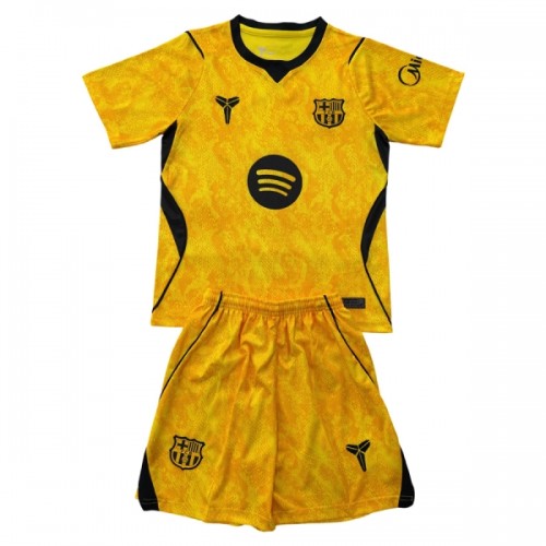 Virallinen Fanipaita + Shortsit Maalivahdin FC Barcelona Vieraspelipaita 2026-27 Keltainen - Lasten Virallinen Fanipaita + Shortsit Maalivahdin FC Barcelona Vieraspelipaita 2026-27 Keltainen - Lasten