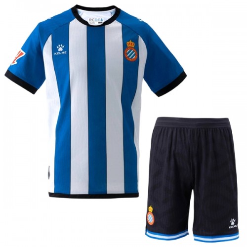 Virallinen Fanipaita + Shortsit RCD Espanyol Kotipelipaita 2026-27 - Lasten Virallinen Fanipaita + Shortsit RCD Espanyol Kotipelipaita 2026-27 - Lasten
