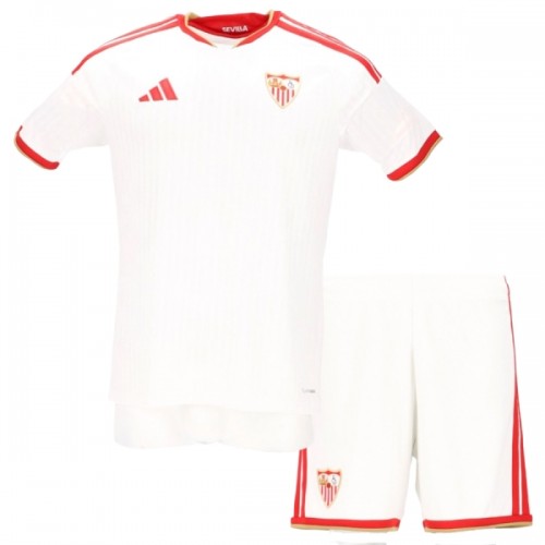 Virallinen Fanipaita + Shortsit Sevilla FC Kotipelipaita 2026-27 - Lasten Virallinen Fanipaita + Shortsit Sevilla FC Kotipelipaita 2026-27 - Lasten