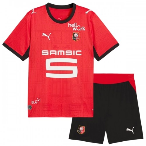 Virallinen Fanipaita + Shortsit Stade Rennais Kotipelipaita 2026-27 - Lasten Virallinen Fanipaita + Shortsit Stade Rennais Kotipelipaita 2026-27 - Lasten